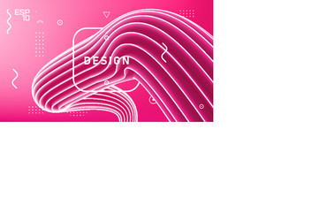 abstract design gradient geometric wavy vector image
