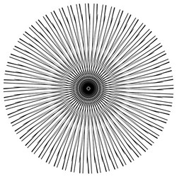 Abstract geometric circular element radiating vector