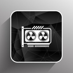 gpu or computer graphic card icon component vector