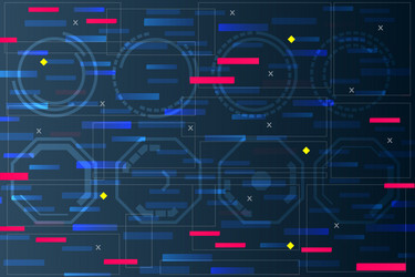 head up display hud with graphic user interface vector image