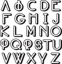 modern font typeface made in minimalistic style vector image