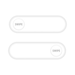 Swipe lock and unlock realistic button on off vector