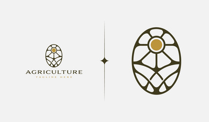 Agriculture farm monoline universal creative vector