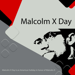 Malcolm x day vector