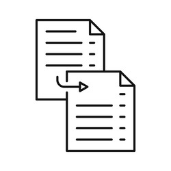 duplicate icon simple thin line vector image