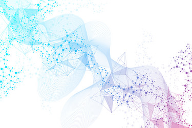 geometric abstract background with connected line vector image