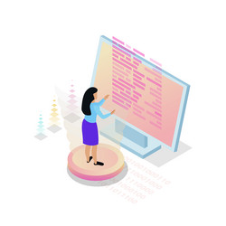 programming isometric concept vector image