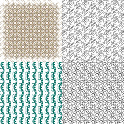 set of pattern modern stylish texture repeating vector image