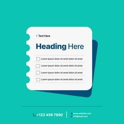 ui ux style of notepad design - flip card vector image