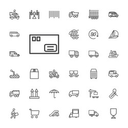 33 delivery icons vector