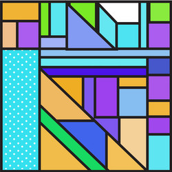 Abstract geometric colorful background memphis vector