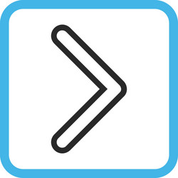 arrowhead right icon in a frame vector image