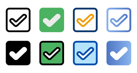 checkbox icons in different style vector image