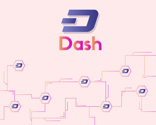 Dash blockchain technology style background vector