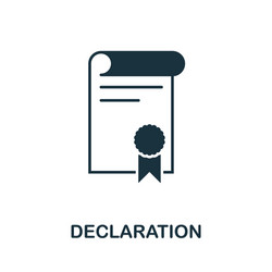declaration icon simple creative element filled vector image