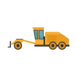 grader machine machinery icon flat isolated vector