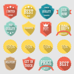 Set of stickers vector