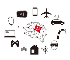 artificial intelligence connect the future vector image