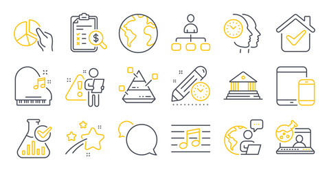 Set education icons such as messenger vector