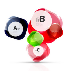 shiny blank web option boxes vector image