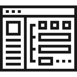 structure flat line web icon concept vector image