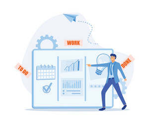 agile project management and scrum task board vector image