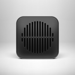 Technology black joystick app icon Royalty Free Vector Image