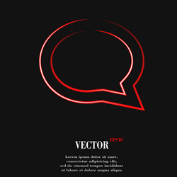 cloud thoughts flat modern web button and space vector image