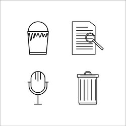 design and studio simple linear icon setsimple vector image