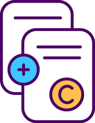 making multiple copies from copyright work rgb vector image