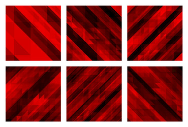 Set abstract 3d geometric colorful background vector
