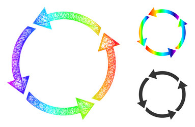 spectrum net mesh gradient recycle icon vector image