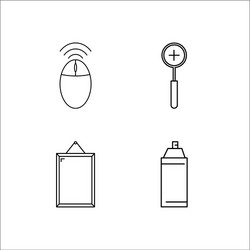 Design and studio simple linear icon setsimple vector