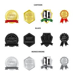 Isolated object of emblem and badge logo set vector