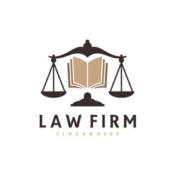 Justice Scales Logo Template Vector Image