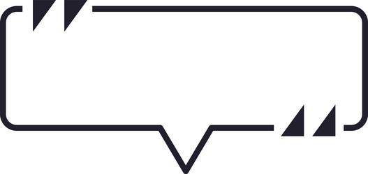 rectangular quote box featuring triangles for open vector image