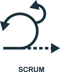 Scrum Icon - Agile Workflow vector image