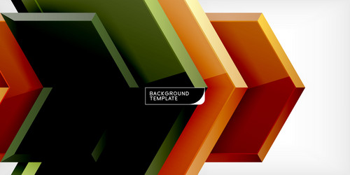 3d arrow techno design template Vector Image