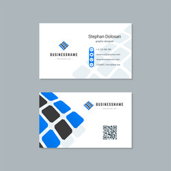 business card design blue and black colors print vector