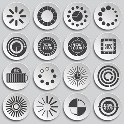 lading related icons set on background for graphic vector image