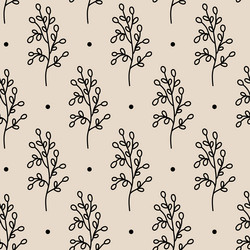 minimalistic botanical seamless pattern vector image