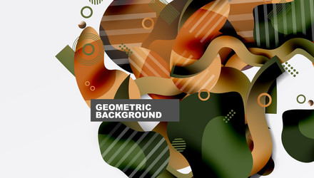 vibrant abstract background overlapping shapes vector image