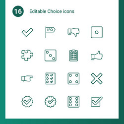 16 choice icons vector