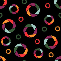 Abstract seamless pattern with aperture in flat vector