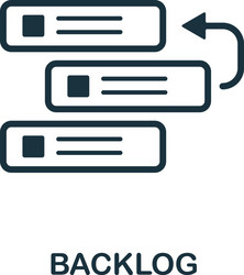 Backlog Icon - Agile Project Management vector image