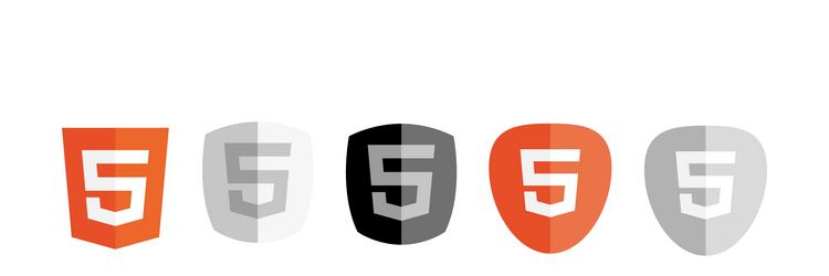 html5 icon web development logo vector image