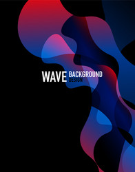 vertical fluid gradient wave abstract background vector image