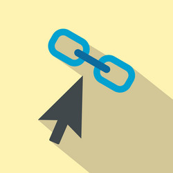 Chain link flat icon vector