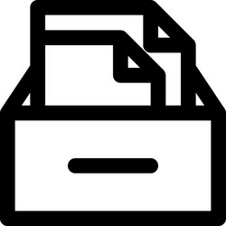 file archive icon with line style vector image