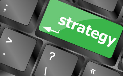 strategy button on keyboard key vector